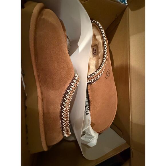 UGG Other - UGG Tasman Slippers Men's Size 10 Brown Shearling Lined Slip-On